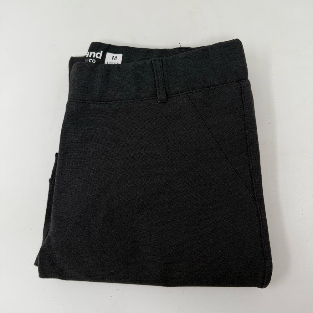 Betabrand Straight-Leg Classic Dress Yoga Pants Size Medium Petite Black/Gray